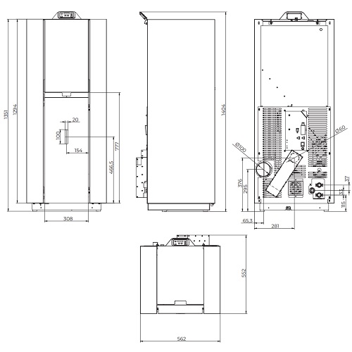 Royal Idro Wall 12 Pelletofen 12,4 kW wasserführend