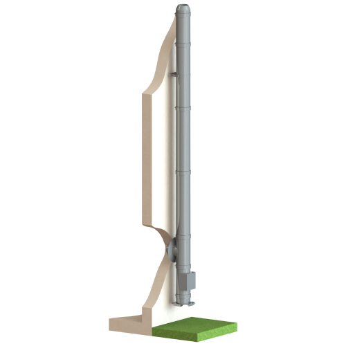 Edelstahlschornstein doppelwandig Ø 130 mm Bausatz - Dinak DW6