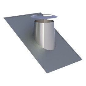 Dachdurchführung 26° - 35° mit Bleirand und Wetterkragen - doppelwandig - Tecnovis TEC-DW-Design