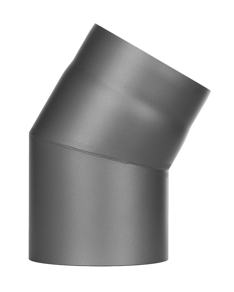 Ofenrohr - Winkel 30° ohne Tür gussgrau - Tecnovis TEC-Stahl