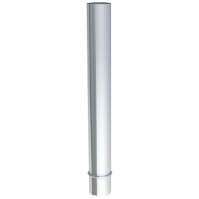 Mündungsrohr 500 mm Edelstahl für Kopfabdeckung - einwandig - Tecnovis TEC-PPS