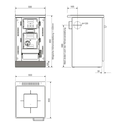 Haas und Sohn HA 50.6-A Holzherd 6 kW