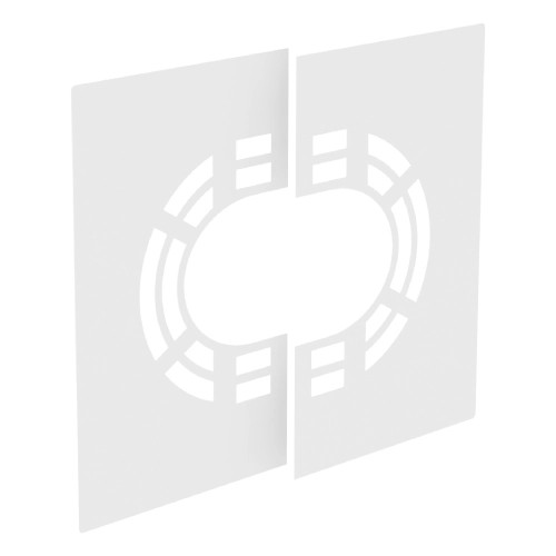 Deckenblende für Hinterlüftung, zweiteilig, 31-45° - doppelwandig - Jeremias DW-WHITE Deckenblende für Hinterlüftung, zweiteilig, 31-45° - doppelwandig - Jeremias DW-WHITE