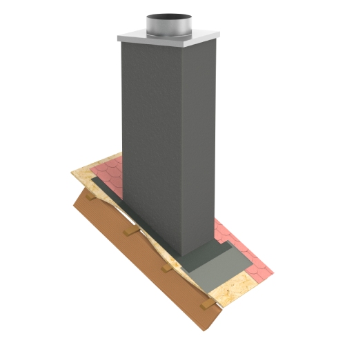 Kaminverkleidung Stülpkopf Furado L=1500 mm "Lackiert" - Tecnovis TEC-LS-F