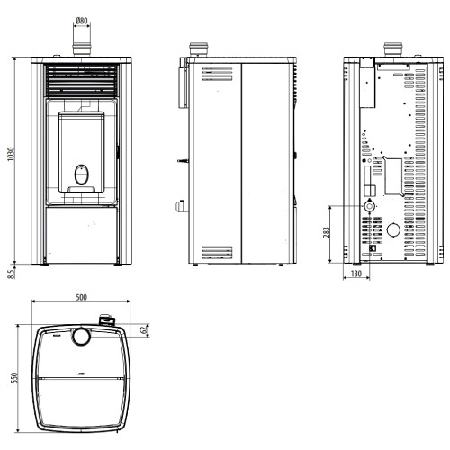 MCZ EGO Air 8 UP! M2+ Pelletofen 8,1 kW