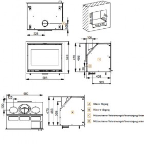 Kamineinsatz Scan 1005 BB BP 8 kW
