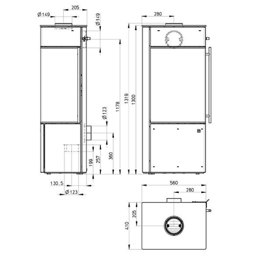 Kaminofen Olsberg Iriga Compact 5kW raumluftunabhängig