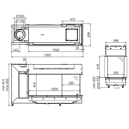 DRU Metro 100XTL-41 RCH Gaskamin