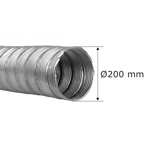 Flexrohr doppellagig Ø 200 mm, Edelstahl Tecnovis TEC-FLEX