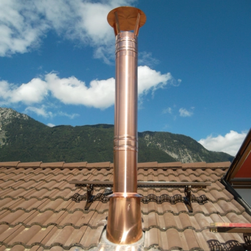 Kupferschornstein doppelwandig Bausatz Ø 80 mm – Tecnovis TEC-DW-Classic