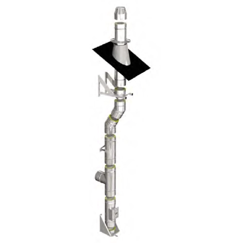 Edelstahlschornstein Bausatz doppelwandig Ø 200 mm - eka Edelstahlkamine Complex D