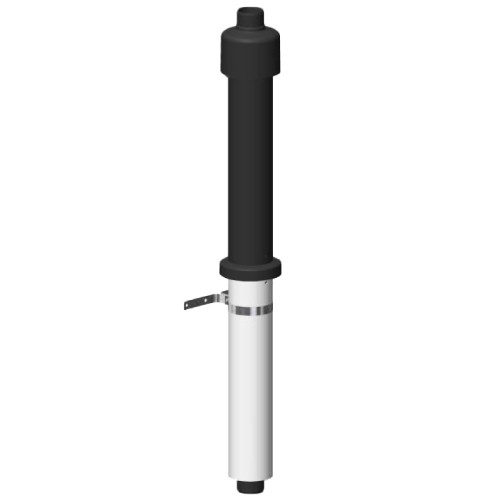 Dachhochführung konzentrisch, inkl. Befestigungsschelle L = 650 mm, schwarz - Tecnovis TEC-LAS-PP-VL Dachhochführung konzentrisch, inkl. Befestigungsschelle L = 650 mm, schwarz - Tecnovis TEC-LAS-PP-VL