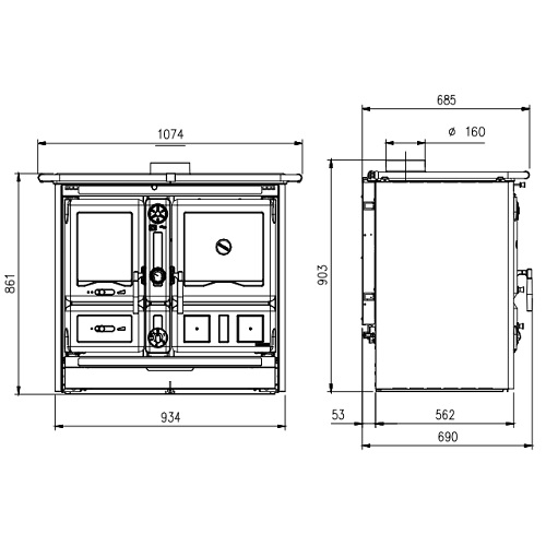 La Nordica TermoRosa XXL DSA Holzherd 18,4 kW Wasserführend