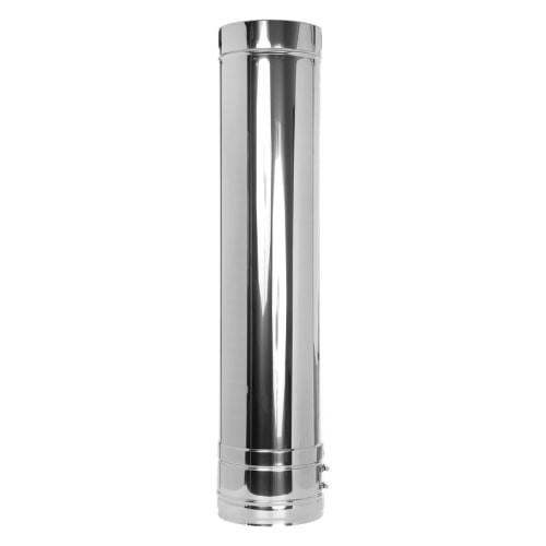 Längenelement 1000 mm - doppelwandig - Tecnovis TEC-DW-Silver