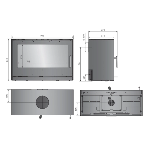 Justus Dias XL Kaminofen 8 kW 