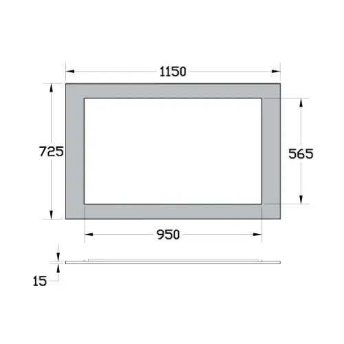 La Nordica - Verkleidung - Cornice Inox 100 Wide Kaminzubehör