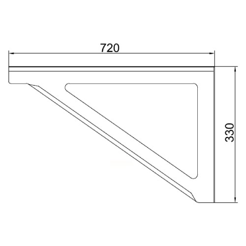 Wandstützen 720 mm - doppelwandig - Reuter DW-Systeme