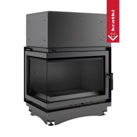 Kratki Zuzia 15 Kamineinsatz 12 kW Eckkamin wasserführend