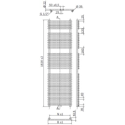 Heizkörper Komplett Set Buderus Logatrend Therm Direct Q - Badheizkörper