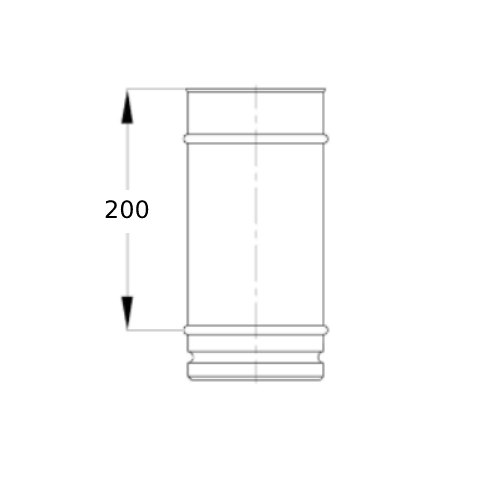 Rohrelement 250 mm - einwandig - Schiedel PRIMA PLUS