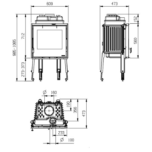 La Nordica Focolare 60 Piano Evo Kamineinsatz 8,5 kW
