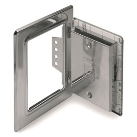 Kamintür Edelstahl 210 x 140 mm - einwandig für Tecnovis TEC-EW-Classic