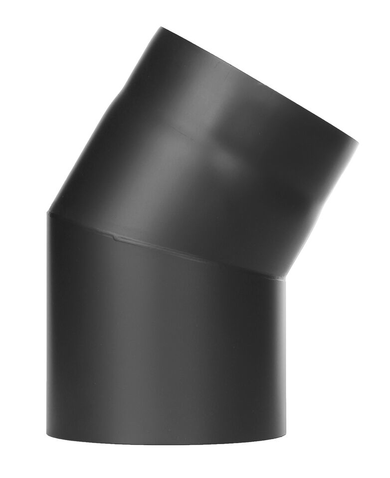 Ofenrohr - Winkel 30° ohne Tür schwarz - Tecnovis TEC-Stahl