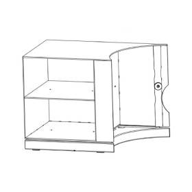 Austroflamm - Beistellbox links, b = 36,2 cm, h = 41,1 cm Kaminzubehör
