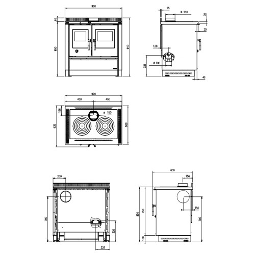 La Nordica Padova Holzherd 8 kW