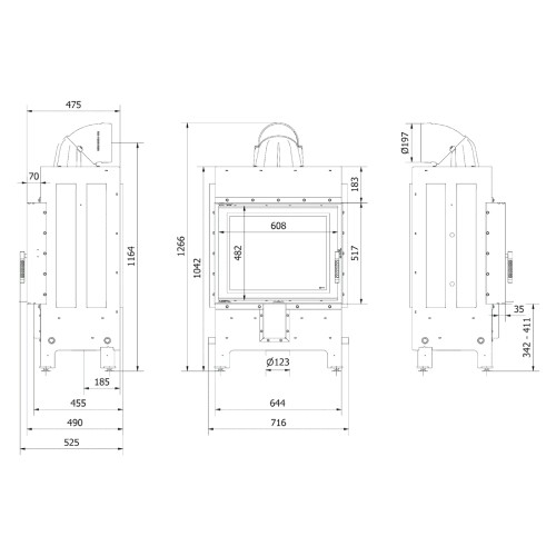 Kratki Lucy 12 | Kamineinsatz 12 kW