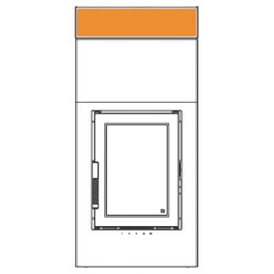 Kaminzubehör LEDA - Anbauleiste 420 x 105 mm zur Verlängerung (Höhe), Guss