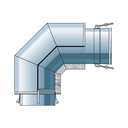 V-Bogen 90° (für Verbindungsleitung druckdicht) - doppelwandig - Raab DW-Alkon V-Bogen 90° (für Verbindungsleitung druckdicht) - doppelwandig - Raab DW-Alkon