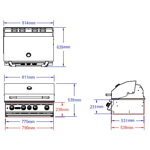 Gasgrill Bull BBQ Angus Built-In