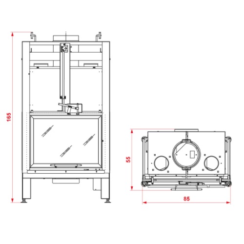 Palazzetti Ecomonoblocco MX 78 Frontal Kamineinsatz 13 kW