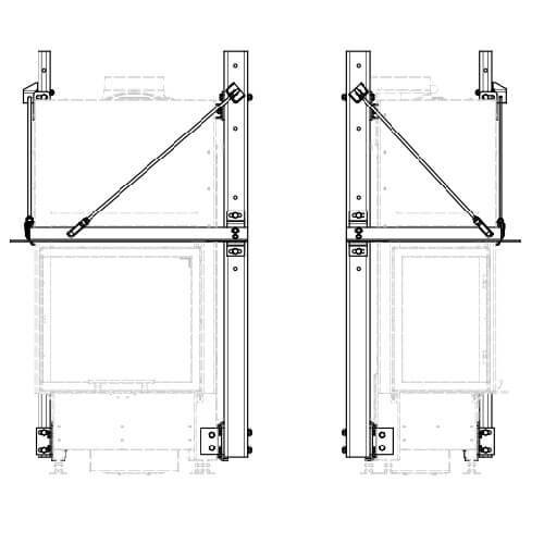 Schmid - Tragrahmensystem inkl. Tragrahmen für Ekko L 55(34) h Kaminzubehör