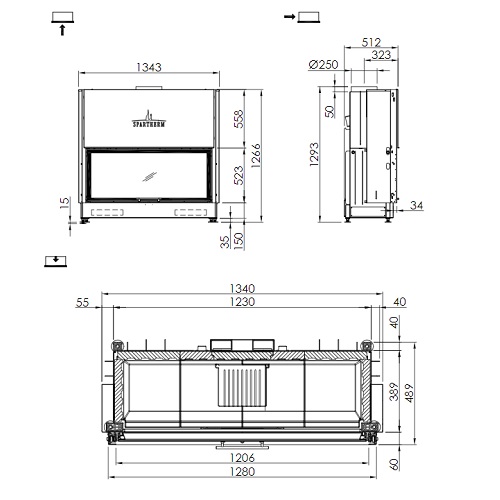 Spartherm Varia B-120h Kamineinsatz 15 kW Schiebetür