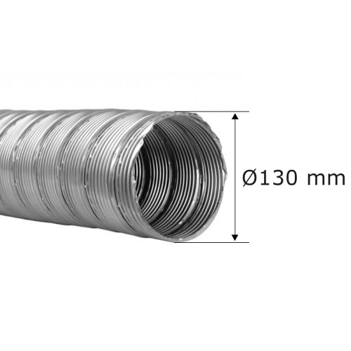 Flexrohr einlagig Ø 130 mm, Edelstahl Tecnovis TEC-FLEX