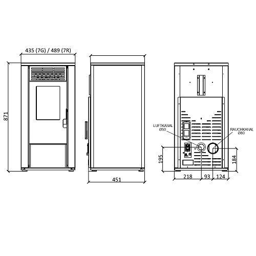 Wamsler Westminster WPO 7R Pelletofen 7,5 kW
