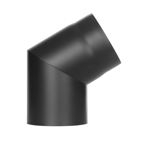 Ofenrohr - Winkel 60° ohne Tür schwarz - Tecnovis TEC-Stahl