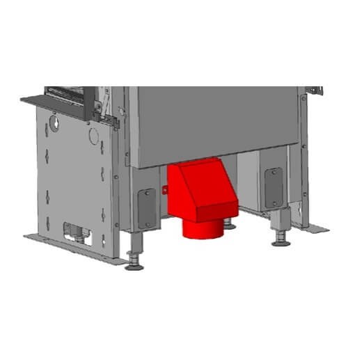 Neocube - Verbrennungsluftanschluss unten für P-, C- und F- Modelle Kaminzubehör