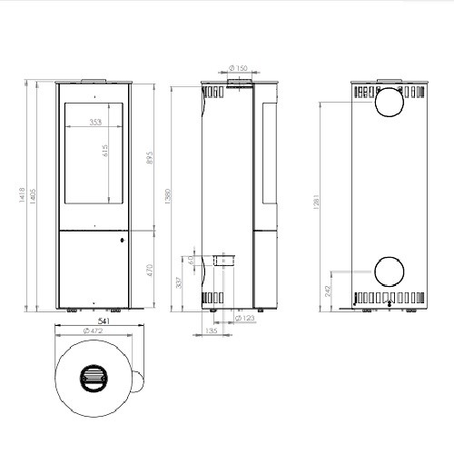 Kaminofen Olsberg Palena Plus SD Compact 5kW raumluftunabhängig