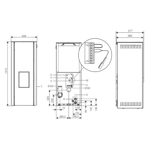 Buderus Logastyle Lamina Pelletofen 9,3 kW wasserführend