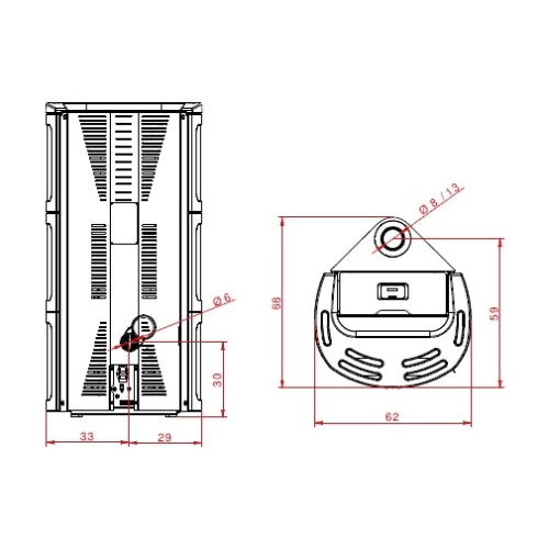 Palazzetti Ecofire Nadine TC 9 US Pro 2 Pelletofen 9,3 kW