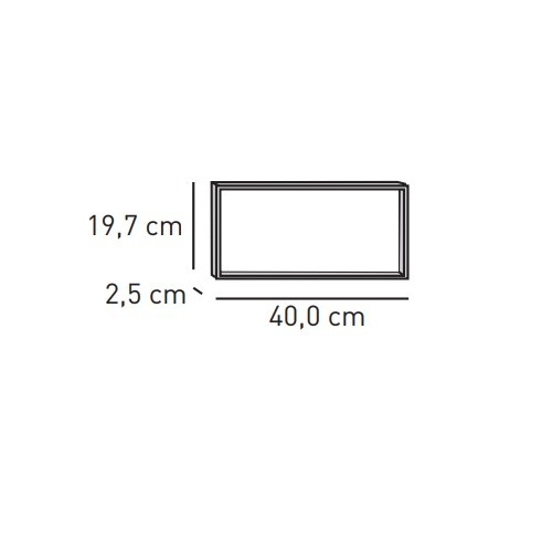 Kaminzubehör Skantherm - Distanzrahmen 2,5 x 40,0 x 19,7 cm für Elements 2.0, Front & 2S/3S