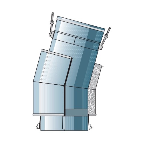 V-Bogen 15° (für Verbindungsleitung druckdicht) - doppelwandig - Raab DW-Alkon V-Bogen 15° (für Verbindungsleitung druckdicht) - doppelwandig - Raab DW-Alkon