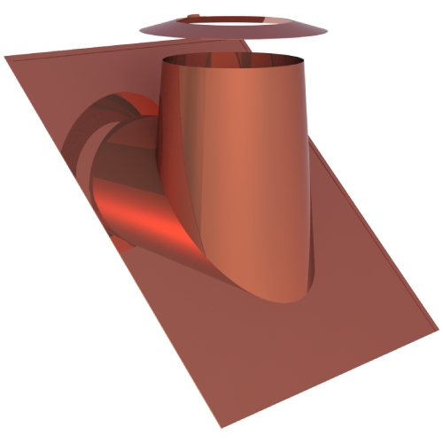 Dachdurchführung 36°-45° mit Wetterkragen aus Kupfer für Tecnovis TEC-DW-Classic