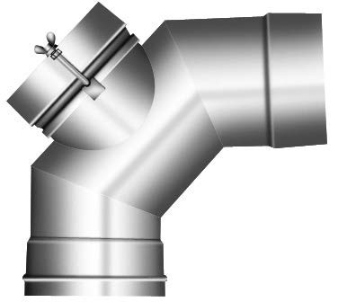 Bogen 87° (90°) mit konischem Deckel - einwandig - Schräder Future EW