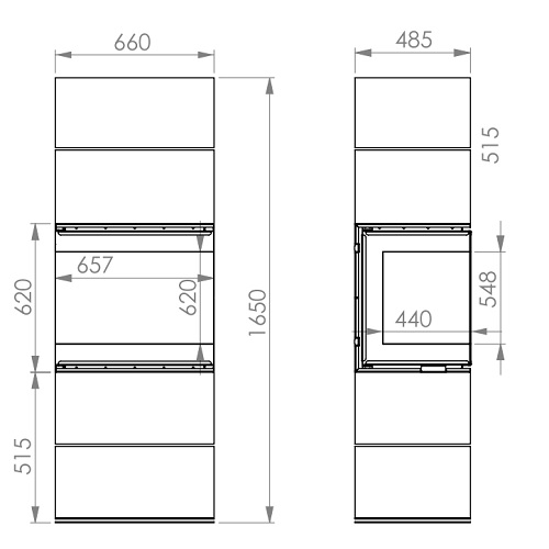 A Caminetti Scandinavian 65WH Kaminofen 9 kW