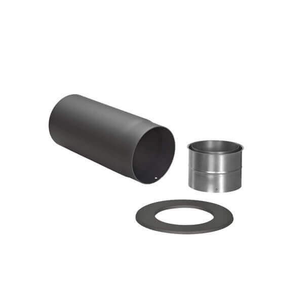 Ofenrohr - Anschluss-SET hinten 120 mm - schwarz - Tecnovis TEC-Stahl Ofenrohr - Anschluss-SET hinten 120 mm - schwarz - Tecnovis TEC-Stahl