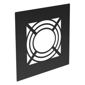 Deckenblende für Hinterlüftung, einteilig, 1-65° - doppelwandig - Tecnovis TEC-DW-NOIR